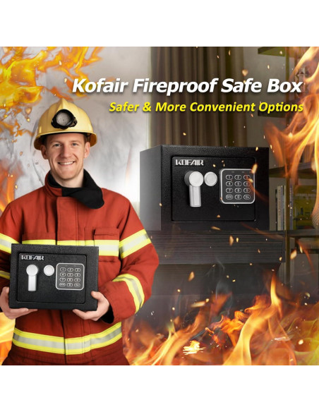 Caja Fuerte Digital KOFAIR 0.23 Pies con Bolsa Ignífuga Caja Fuerte Digital KOFAIR 0.23 Pies con Bolsa Ignífuga