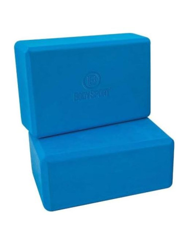 Bloque de Yoga Body Sport Alta Densidad Paquete de 2 Azul 7.62 cm