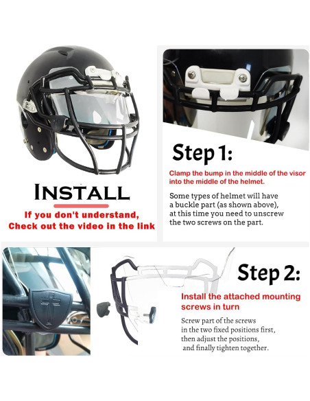 Visera No Fog CNPMANT TKJP para Casco de Fútbol Adulto Visera No Fog CNPMANT TKJP para Casco de Fútbol Adulto