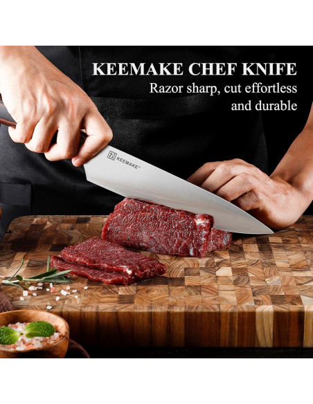 Cuchillo de Chef KEEMAKE 20 cm Acero Inoxidable Pakkawood Cuchillo de Chef KEEMAKE 20 cm Acero Inoxidable Pakkawood