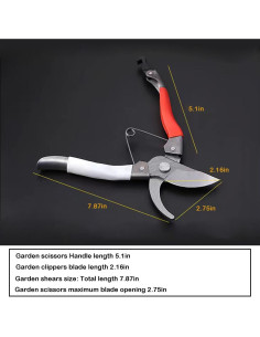 Tijeras de podar HLCM SK-5 20 cm con mango antideslizante 2