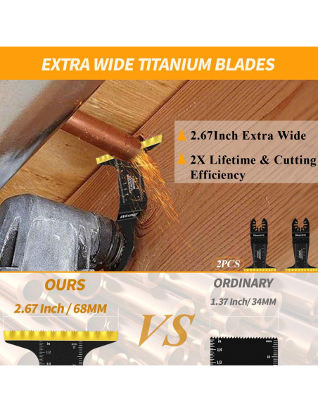 Kit de 58 Piezas de Cuchillas Dbsawmxn para Herramientas Oscilantes Kit de 58 Piezas de Cuchillas Dbsawmxn para Herramientas Oscilantes