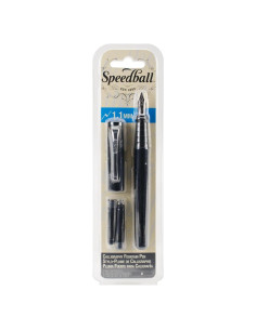 Pluma Estilográfica de Caligrafía Speedball 1.1mm con Tinta