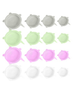 Tapas de Silicona Reutilizables DGitaor 16 Piezas Redondas