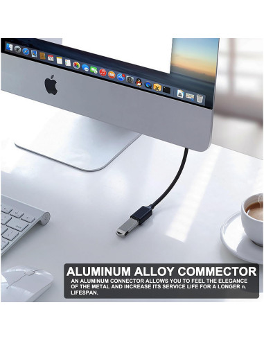 Cable de Extensión USB 3.0 Hsmienk 1.01m Negro Alta Velocidad