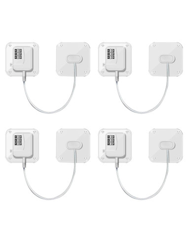 Cerradura para Refrigerador KIZZHISI 4 Piezas Alta Seguridad