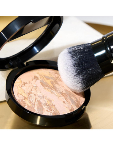 Kit de Maquillaje Laura Geller New York 3 Piezas - Base Polvo Porcelana, Primer Hidratante y Brocha Kabuki