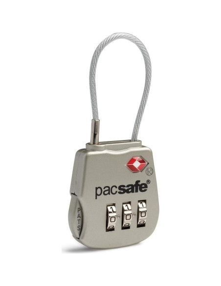 Candado de Combinación Pacsafe Prosafe 800 TSA Plata 10.16 cm Candado de Combinación Pacsafe Prosafe 800 TSA Plata 10.16 cm