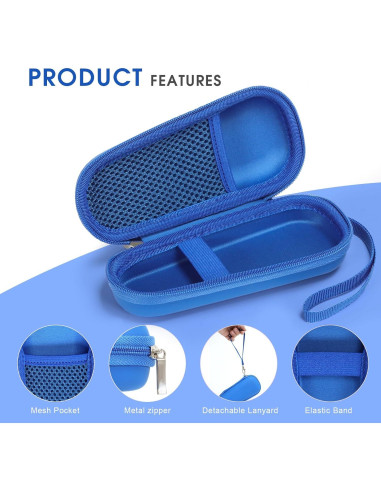 Funda Dura Azul para Cepillo Facial NagraCoola CLIE - Estuche Impermeable