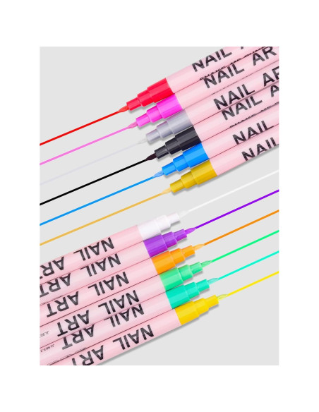 Conjunto de 12 Lápices de Arte para Uñas EBANKU 0.7mm Conjunto de 12 Lápices de Arte para Uñas EBANKU 0.7mm