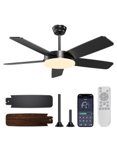 Ventilador de Techo WAKISA 114 cm con Luz y Control Remoto