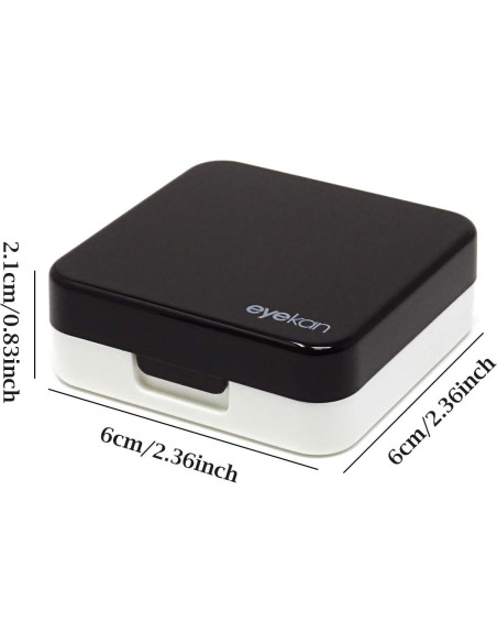Estuche para Lentes de Contacto Honbay Negro con Espejo Estuche para Lentes de Contacto Honbay Negro con Espejo