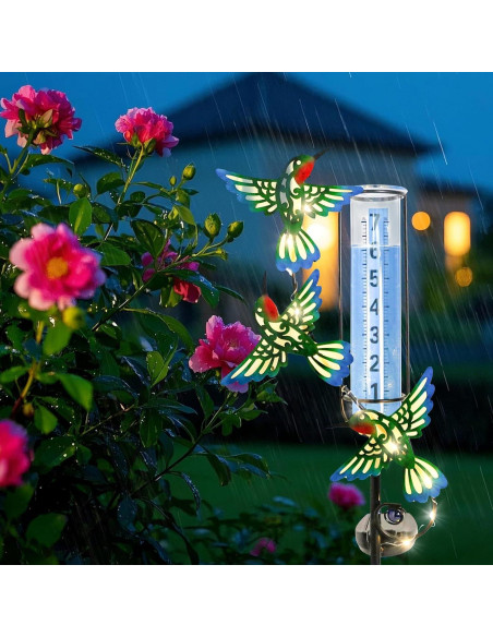 Medidor de Lluvia Solar WONDER GARDEN Colibrí Verde 88.9 cm Medidor de Lluvia Solar WONDER GARDEN Colibrí Verde 88.9 cm