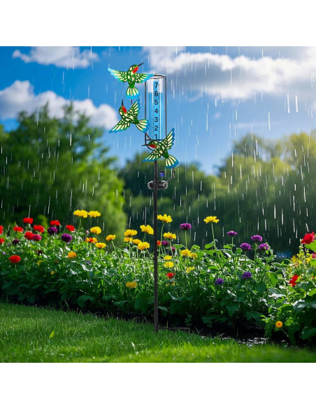 Medidor de Lluvia Solar WONDER GARDEN Colibrí Verde 88.9 cm Medidor de Lluvia Solar WONDER GARDEN Colibrí Verde 88.9 cm