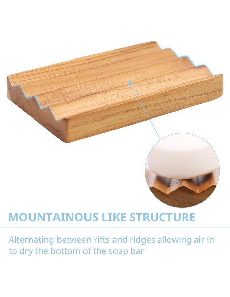 Plato de Jabón de Teak HTB - Soporte Elevado para Ducha Plato de Jabón de Teak HTB - Soporte Elevado para Ducha