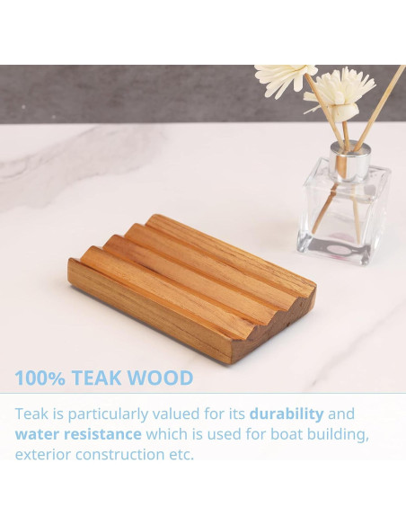Plato de Jabón de Teak HTB - Soporte Elevado para Ducha Plato de Jabón de Teak HTB - Soporte Elevado para Ducha