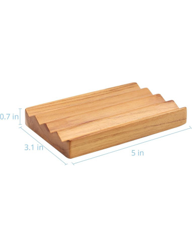 Plato de Jabón de Teak HTB - Soporte Elevado para Ducha
