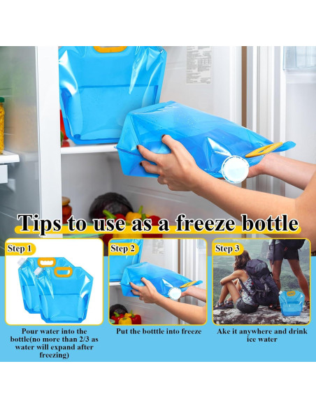 Bolsa de Almacenamiento de Agua Colapsable Tessco 8 Pcs 4.9L Bolsa de Almacenamiento de Agua Colapsable Tessco 8 Pcs 4.9L