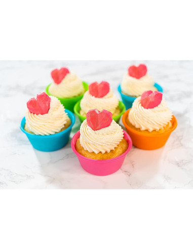 Tazas de Muffin Jumbo Bakerpan de Silicona - Set de 8