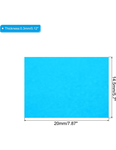 Hojas Retráctiles de Plástico PATIKIL 20x14.5cm Paquete de 10 Azul