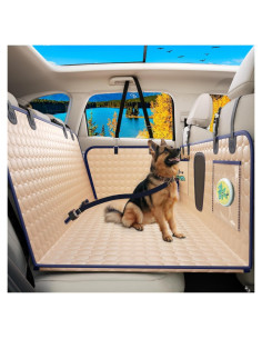 Cubierta de Asiento de Coche para Perros UCOLOFUN Beige 132x64cm