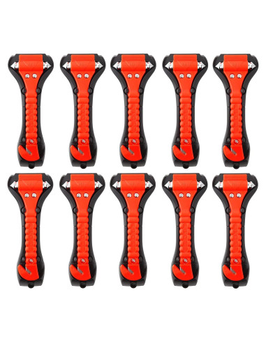 Martillo de Seguridad SINSEN 10 PCS Escape Emergencia 2-en-1