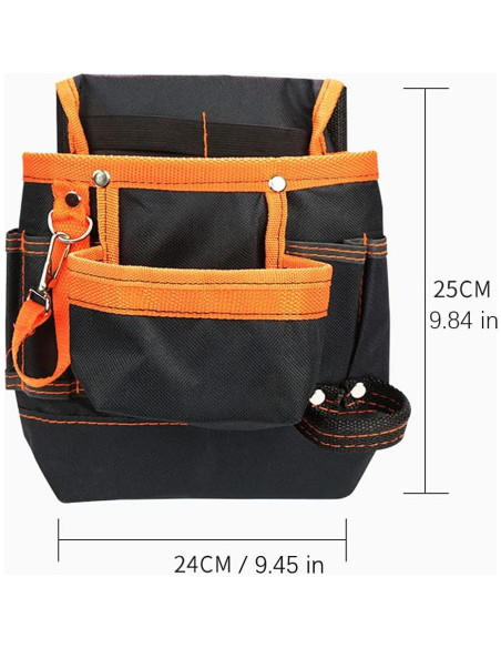 Bolsa de herramientas Lsazaff con 8 bolsillos naranja Bolsa de herramientas Lsazaff con 8 bolsillos naranja