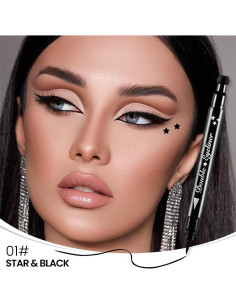 Delineador Líquido BINGBRUSH Doble Cabeza Impermeable 12.9cm 2