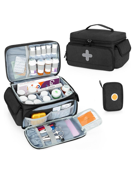 Bolsa Organizadora de Medicamentos CURMIO Negra 26.9x17.0cm Bolsa Organizadora de Medicamentos CURMIO Negra 26.9x17.0cm