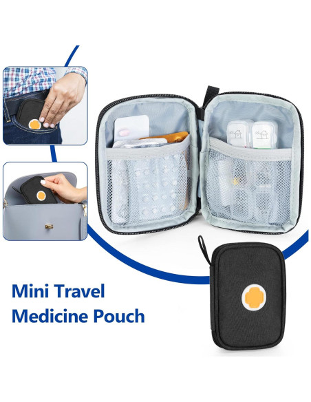 Bolsa Organizadora de Medicamentos CURMIO Negra 26.9x17.0cm Bolsa Organizadora de Medicamentos CURMIO Negra 26.9x17.0cm