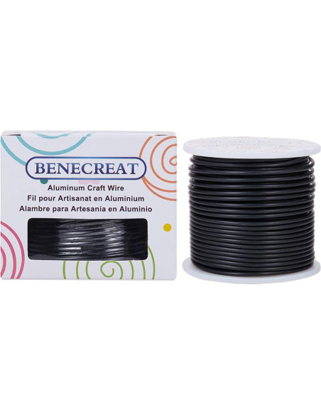Alambre de Joyería BENECREAT 12 Gauge Negro 30m Mate Alambre de Joyería BENECREAT 12 Gauge Negro 30m Mate