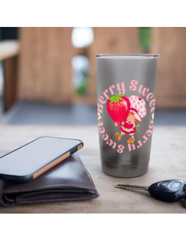 Taza Aislante Acero Inoxidable 20 oz Strawberry Shortcake