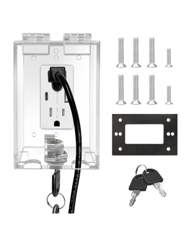 Caja de Cubierta de Enchufe Exterior GROWORD Acrílico Claro