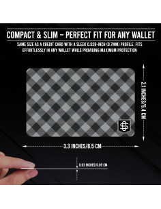 Tarjetas Bloqueadoras RFID Cryptid CS001 - 4 Unidades Cuadros Negros 2