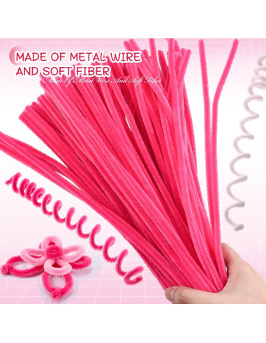 Limpiadores de Tubos Extra Largos RoundFunny 150 Pcs 99 cm Rosa