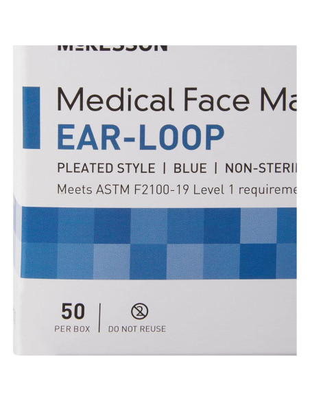 Mascarillas Médicas McKesson Nivel 1, Plisadas, 50 Unidades Mascarillas Médicas McKesson Nivel 1, Plisadas, 50 Unidades