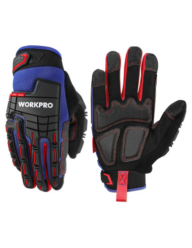 Guantes de Trabajo WORKPRO, Protección de Cuero Sintético, Talla Grande