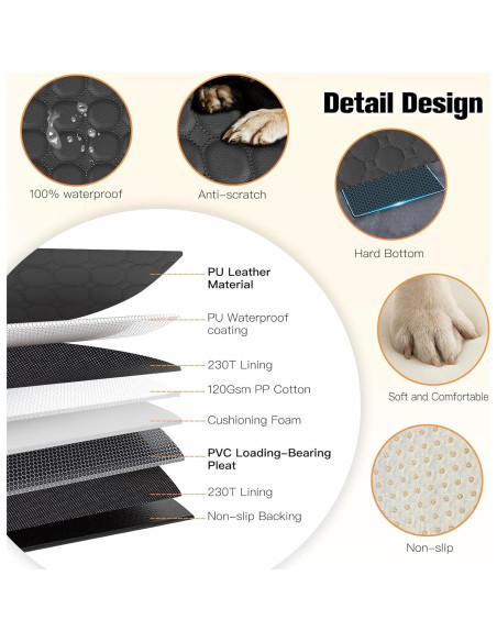 Extensor de Asiento Trasero para Perros Fuzzyearn Negro 132x63.5cm Extensor de Asiento Trasero para Perros Fuzzyearn Negro 132x63.5cm