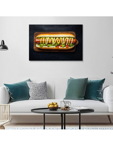 Arte en Lienzo Italiano Hot Dog 61x91.4 cm Decoración
