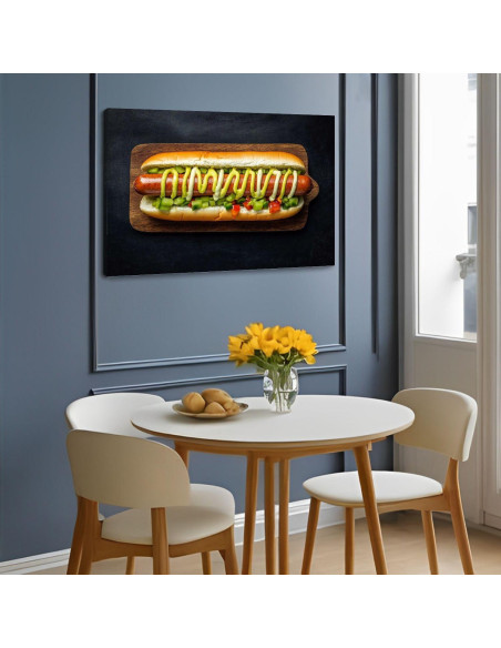 Arte en Lienzo Italiano Hot Dog 61x91.4 cm Decoración Arte en Lienzo Italiano Hot Dog 61x91.4 cm Decoración