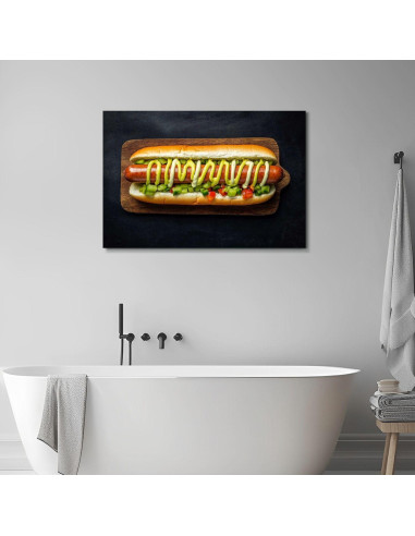 Arte en Lienzo Italiano Hot Dog 61x91.4 cm Decoración
