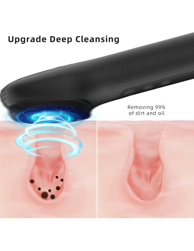 Cepillo Facial Limpiador Eléctrico Recargable IPX7 Negro