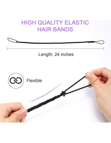Sujetadores de Cabello Elásticos THJ 2.5mm 4 Piezas Mezcla