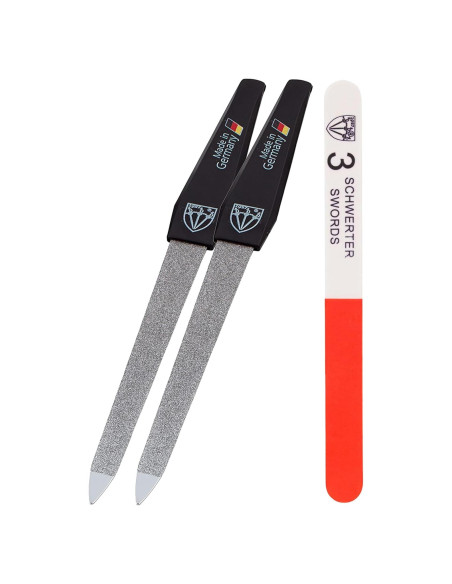 Juego de Lima de Uñas Zafiro 3 Espadas Alemania 2 Piezas Juego de Lima de Uñas Zafiro 3 Espadas Alemania 2 Piezas
