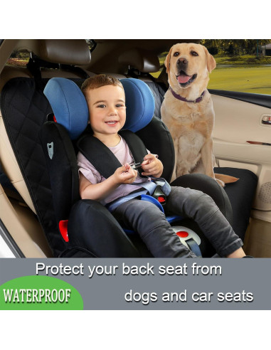 Funda de Asiento de Coche para Perros YOVEEKLE Todo Negro