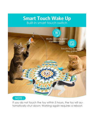 Juguete Interactivo para Gatos Temracha 3 en 1 Recargable