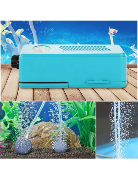 Bomba de Aire Portátil para Acuario Lamilla 75-227L con Accesorios Bomba de Aire Portátil para Acuario Lamilla 75-227L con Accesorios