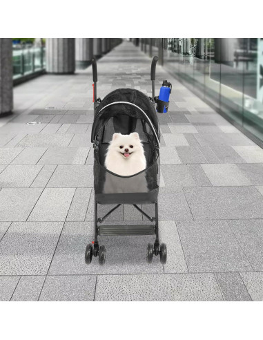 Carrito para Mascotas GUDBYWXB Plegable Negro 10 kg