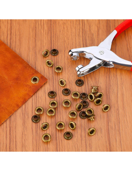 Kit de Ojetes Metálicos Mudder 301 Piezas 6.35 mm Bronce Kit de Ojetes Metálicos Mudder 301 Piezas 6.35 mm Bronce