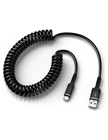 Cable USB C Enrollado VIFIGEN 0.91m Carga Rápida para iPhone y Samsung Cable USB C Enrollado VIFIGEN 0.91m Carga Rápida para iPhone y Samsung